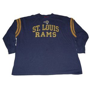 Vintage St Louis Rams Long Sleeve T-Shirt NFL Men's Big & Tall 5XL XXXXXL